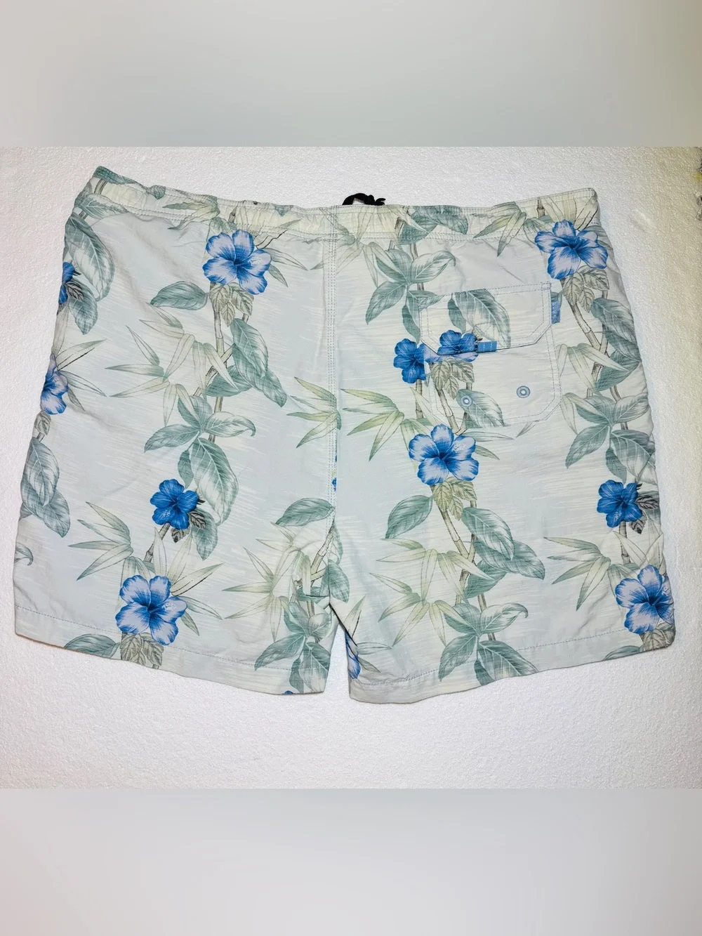 Tommy Bahama Men’s Relax Cream and Blue Floral Swim Shorts